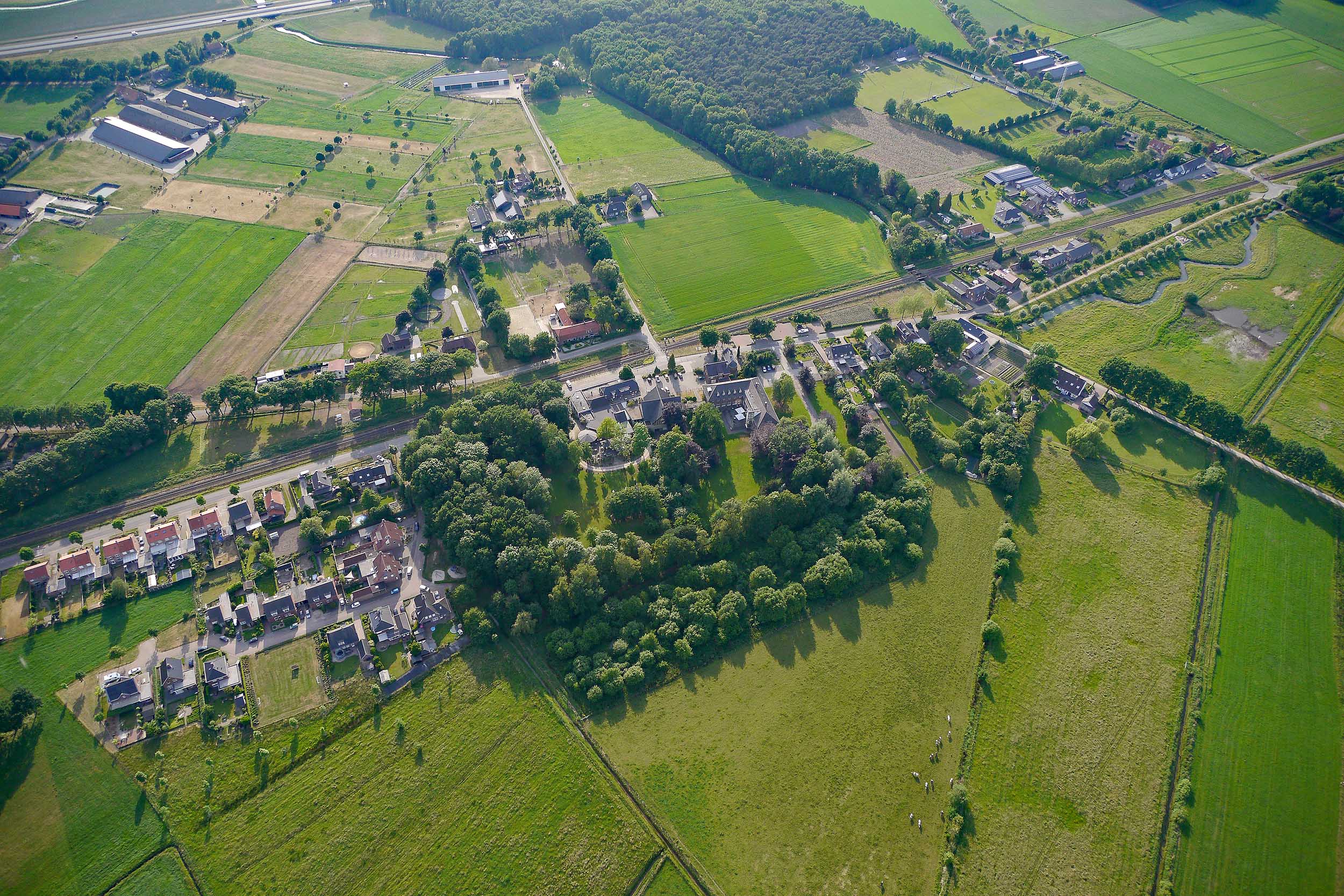 Luchtfoto van het dorp Smakt